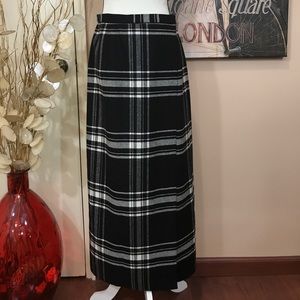 Liz Claiborne Plaid Wrap Maxi Skirt